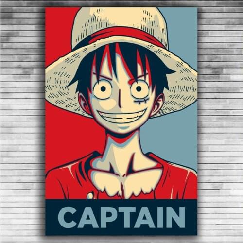 One Pieces Luffy Zoro Sanji Characters 2 Silk Fabric Wall Poster Art Decor Sticker Bright