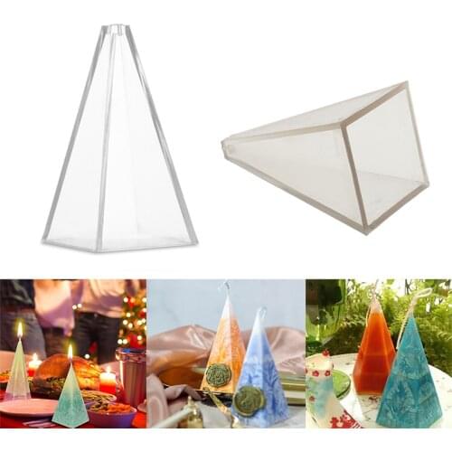 Pyramid 3D Candle Mold Handcraft Candle Making Tool DIY Handmade Candle Mould Soap Decorations Practical moldes Candle Durable