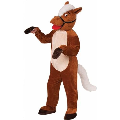 Horse Plush Mascot Costume Cosplay Furry Suits Party Game Fursuit Cartoon Dress Outfits Carnival Halloween Easter Ad Apparel