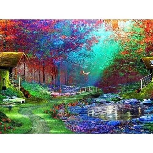 Full Square&Round Diamond Painting Landscape 5D Diamond Embroidery Mosaic Cross Stitch Winter Home Decor Gift Hobby