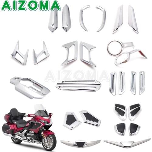 For Honda Goldwing GL1800 2018-2021 Motorcycle Parts Chrome Fairing Full Set ABS Plastic Front Rear Body Case Trim Decoration