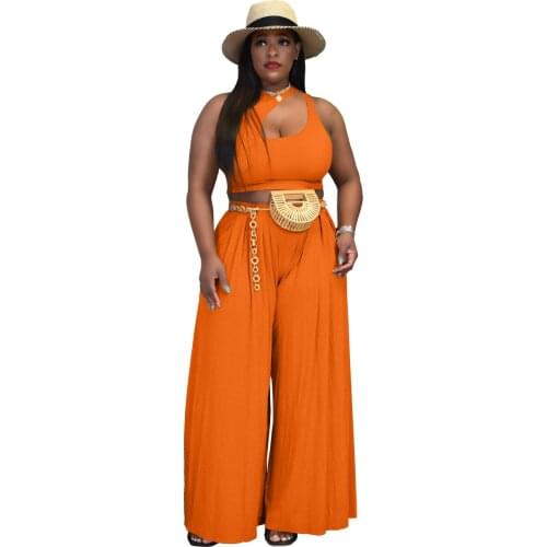 Casaul Women Tracksuit Women Two Piece Set Crop Top And Long Wide Pants Solid Color Matching Sets Solid Color Outfit