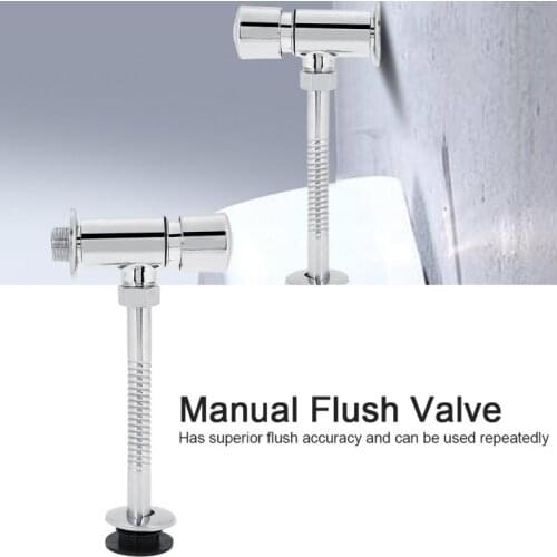 Durable Toilet Flushing Flaush Valve Zinc Alloy Toilet Water Tank Valve Bathroom Toilet Valve Hotel Hand Pressing Flushing Tool