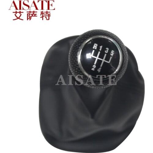 12mm Hole Gear Lever Gaiter Boot 5 Speed Gear Shift Knob with Giator Leather Boot For Seat Leon Toledo 1999-2006 1J0711113