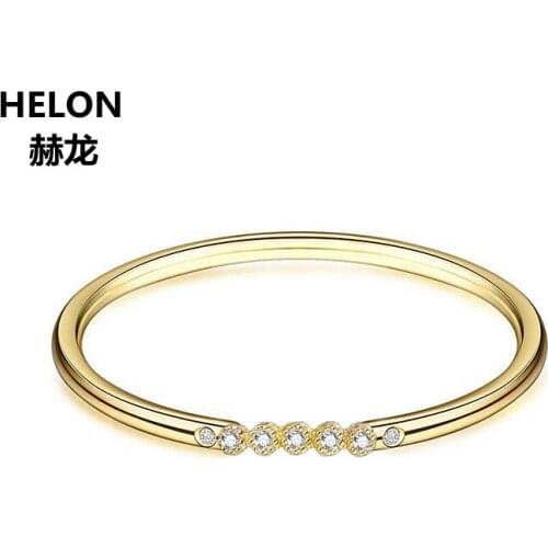 Solid 14k Yellow Gold Natural Diamonds Engagement Wedding Ring Vintage Women Band Fine Jewelry