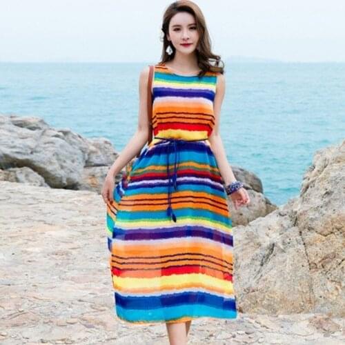 TUOLUNIU Summer Chiffon Dresses