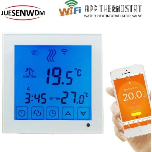 Smartphone APP Control Boiler floor heating wifi heating thermostat with water heating/radiator valve
