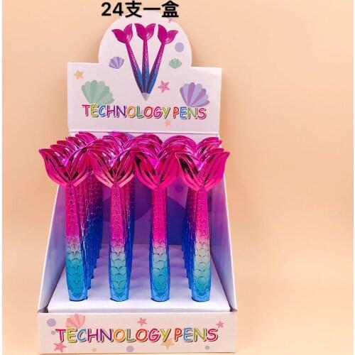 1 lot=24pcs cartoon beautiful fish ballpoint pen blue ink 0.7mm carft pen gift prize office school favors stationery