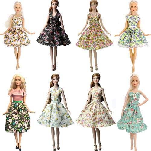 NK 5 Pcs/Set Dress Noble Gown For Barbie Doll Fashion Design Outfit Best Gift For Girl' Doll Hot Sale Accessories G001A