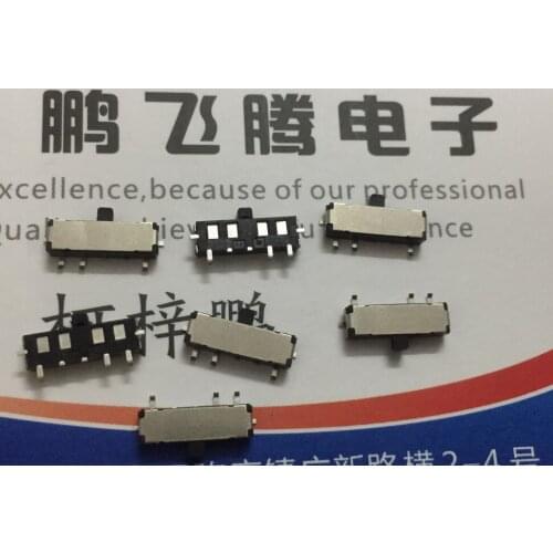 10PCS/lot Japan ALPS SSSS7C0201 toggle switch 5 feet 3 gear SMD sliding switch left and right double reset