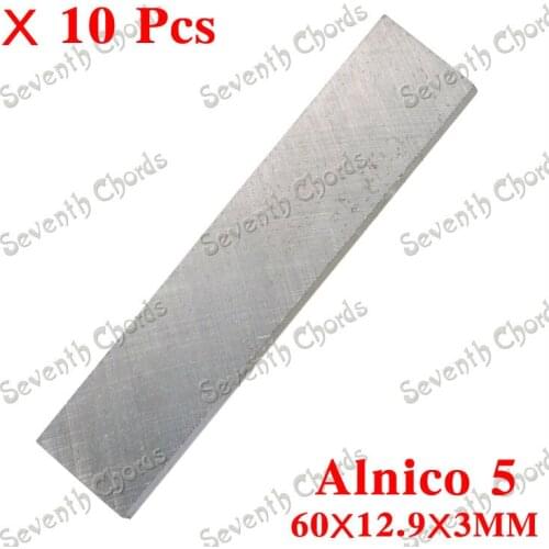 10 Pcs magnetized Alnico 5 Bar Magnet for Guitar Humbucker Pickup Producing Accessories / 60MM*12.9MM*3MM