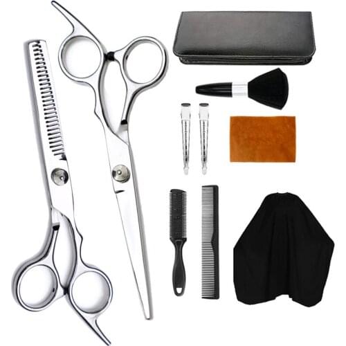 10PCS Professional Hair Cutting Kit Barbers Tools Set for Men Women Adults Kids Salon Hairdressing MPwell