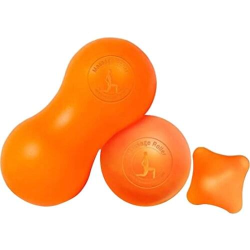 3PC Myofascia Ball Peanut Massage Ball High Density Lightweight Fitness Body Fascia Massage Yoga Exercise Relieve Pain *p