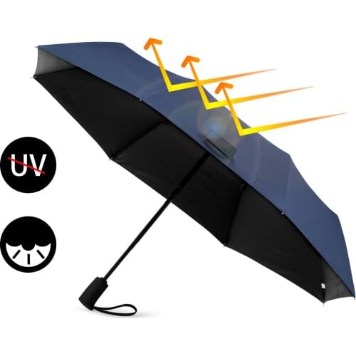 8 ribs Wind Resistant Fully-Automatic Umbrella Rain Women For Men Folding Gift Parasol Compact Large Travel Business Umbrella