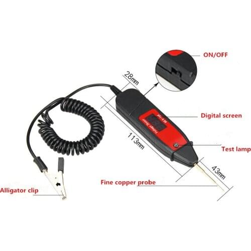 Universal 5-36V Automotive LCD Digital Circuit Tester Voltage Meter Pen Car Truck Circuit Scanner Power Probe Diagnostic Tool