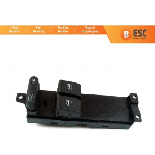 ESC Auto Parts EDP117 Power Window Control Panel Master Switch Front Left Door-Driver Side for VW:1J3959857B Seat:1J4 959 857 D