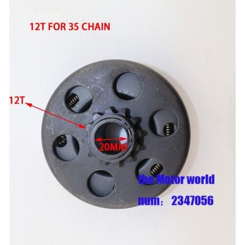 Free shipping # New 35 Chain 12 Tooth 20mm Bore Go kart Centrifugal Clutches for go kart clutch Predator Engine