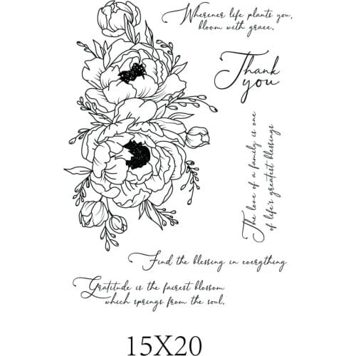 FLOWER Transparent Clear Silicone Stamp/Seal for DIY scrapbooking/photo album Decorative clear stamp A3104