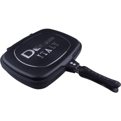 Double faced frying pan buzhanguo flat bottom pot 32cm steak frying pan smoke pancake pan