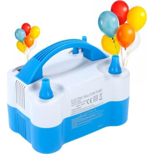 Electric Air Balloon Pump Portable Inflator Dual-Nozzle 600W Air Balloon Electric Blower for Party Balloon Arch and Column Stand