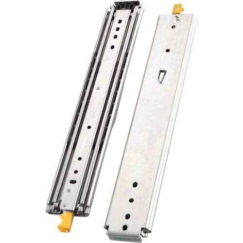 Haccer Heavy Duty Drawer Slides with Lock Full Extension Bearing 500 lb Drawer Side in Furniture Load Capacity 1 Pair