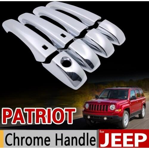For JEEP Patriot 2007-2017 Chrome Handle Cover Trim Set Liberty Russia 2008 2009 2011 2013 2014 2015 Car Accessories Car Styling