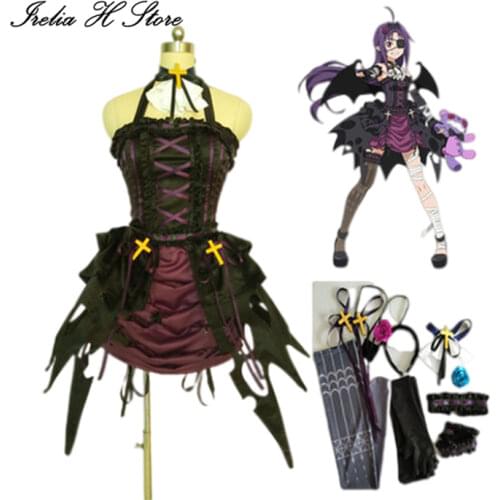 Customized Konno Yuuki SAO cos Sword Art Online Konno Yuuki cosplay costume Konno Yuuki little devil cosplay costume dress
