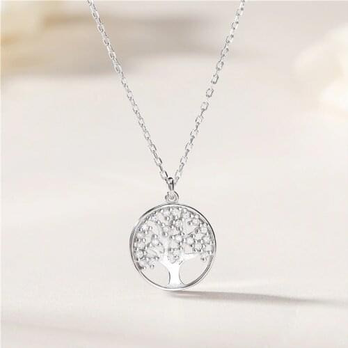LKE17 Tree of Life Pendant Necklace Wishing Tree 925 Jewelry Necklaces