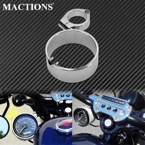 Motorcycle 39mm Side Speedometer Ring Relocation Mount Bracket Clamp Chrome For Harley Sportster XL 1200 Dyna Street Bob 1993-Up