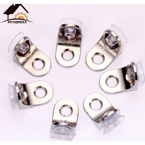 Myhomera 20Pcs Glass Shelf Brackets Suction Support Studs Pegs 5mm Shelves Fixed Cabinet Cupboard Glass Bracket Supporter Hold