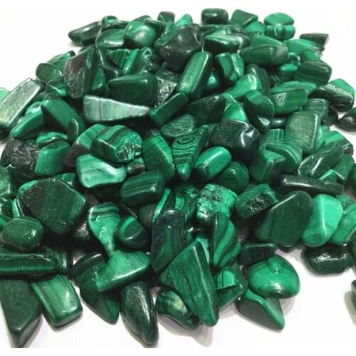 100g Natural malachite tumbled stone Polished Gemstone gravel for home decoration