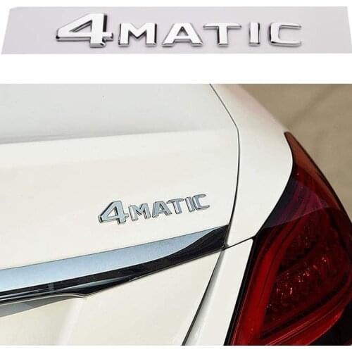 NEW-4MATIC Auto Trunk Door Fender Bumper Badge Decal Emblem Adhesive Tape Sticker Replacement for Mercedes-Benz