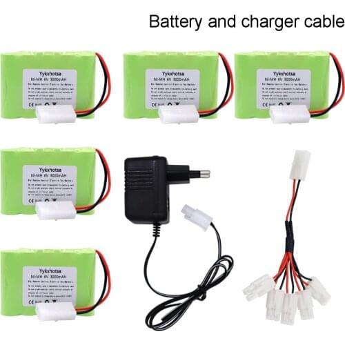 NI-MH Battery 6V 3000mAh and charger set for RC Toy Electric toy security facilities electric toy AA battery 6v battery group M