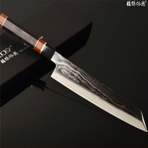24cm Sushi Kiritsuke Knife Kitchen Japanese Damascus VG10 Steel Octagon Handle Double Level Blade Deal with Salmon Raw Fish2.1