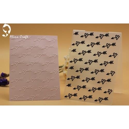 Plastic embossing folder Cupids arrow heart board line DIY scrapbook album gift packing decoration cutting dies paper craft