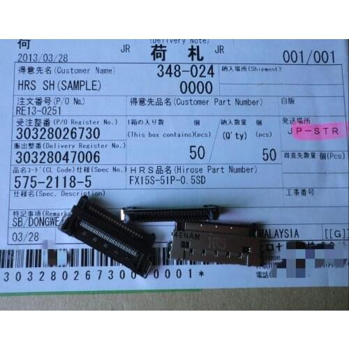 Connector FX15S-51P-0.5SD FPC 51PIN 0.50MM 100% original