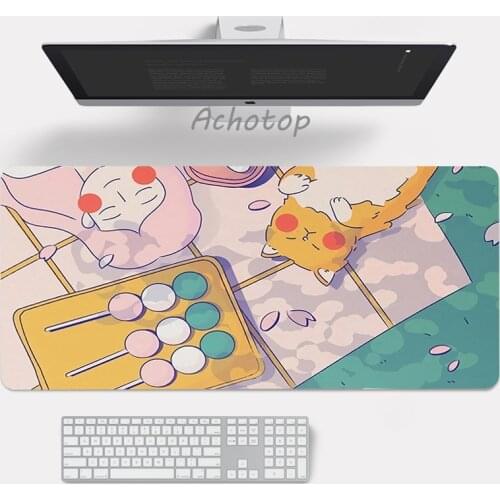 Anime Pink Mousepad Gamer Cute Large Gaming Mouse Pad Kawaii XXL Otaku Locking Edge Big Fashion Laptop Notebook Desk Mats