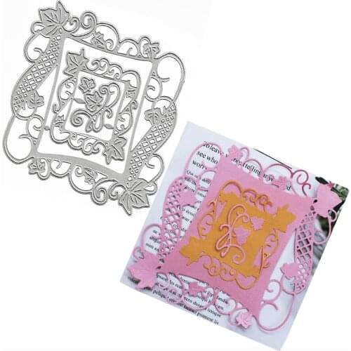 Scrapbooking Cutting Dies Leaves Frame Clear Stamps And Slimline Dies Embossing Folder Craft Fustelle Planner Die Cut DIY Mold