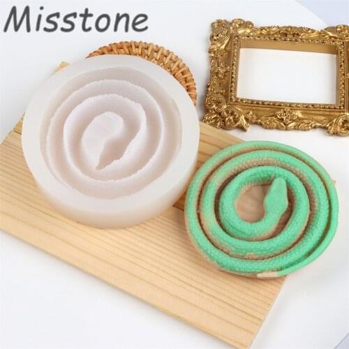 Roll Up Snake Shape Silicone Candle Mold Aroma Decoration Gum Aroma Crystal Handmade Soap Wax Resin Tool Stereo Cinnabar DIY