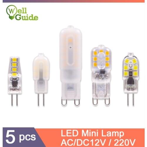 5PCS LED Bulb 3W 6W led G4 G9 Light Bulb AC 220V AC 12V Lamp SMD2835 Spotlight Chandelier Lighting Replace 30w 40W Halogen Lamp