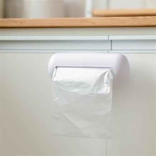 Home Organizer Products Multifunction Creative Capsule Shape Garbage Bag Storage Box Suction Wall Bag Storage Box