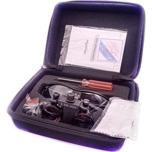 Magnifying Glasses Dental Loupes Optical Glass for Dental Exams High Quality 3.5X420mm Portable Dentistry Surgery Medical 2021
