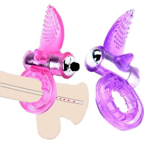 Vibrating Cock Ring Tongue massage Clit Stimulator Penis Ring Delay Ejaculation Sex Toys For Woman Strong Vibrator Cockrings