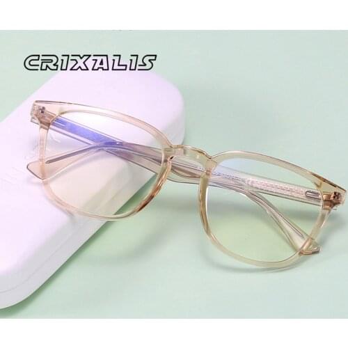 CRIXALIS Blue Light Glasses Women With Round Transparent Eyeglasses Frame Ladies 2021 Fashion Computer Eyewear For Men UV400