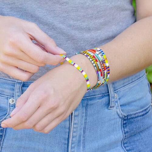 MIYUKI Charm Wrap Beads Bracelet Women Boho Colorful Trendy Mujer Jewelry Summer Beach Simple Gift Tila Delica Beads Pulseras