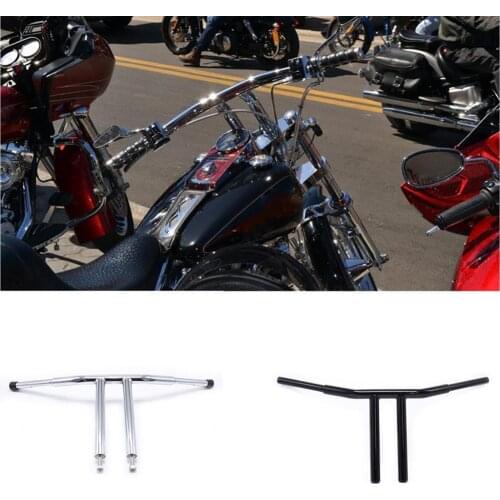 10" Riser Handlebar Motorcycle Handle Bar Drag T-bar for Harley Touring Sportster XL883 XL1200 Softail Dyna
