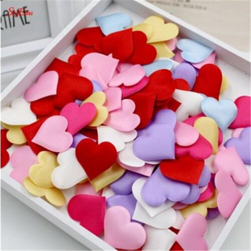 100/500pcs Artificial Heart Shaped Sponge Petal DIY for Birthday Wedding Decoration Party Supplies Valentine gift 5z