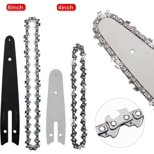 4 6 Inch Chains for 4/6 Inch Electric Saw Chainsaw Chain 6 Inches Electric Saw Parts,4 6 Inch chainsaw guide plate