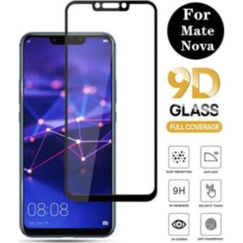 9D Tempered Glass On the For Huawei Nova 7 6 SE 5 5i 5T 4 4E 3 3i 3T Screen Protector Mate 10 20 30 Lite Protective Glass Film