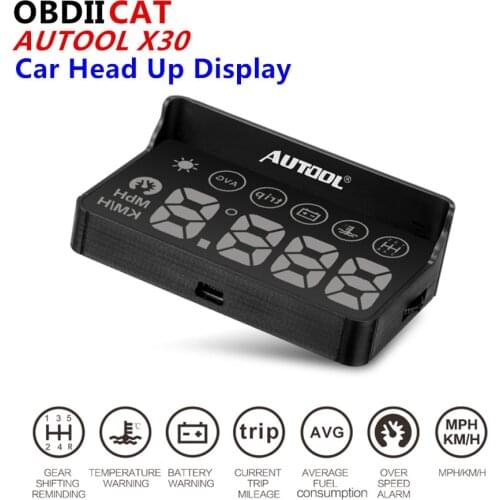 AUTOOL X30 AUTOOL X30 HUD OBD 2 Head UP Display Car Speedometer Headup OBD2 Projector HUD Headup Smart Digital Universal Display